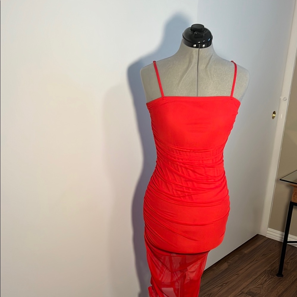 ❤️❤️❤️ Wild Fable Red Ruched Bodycon Dress